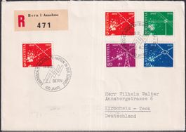 1952, Nr.309-322 (Nachrichtenwesen) FDC nach DE, RAR! portog