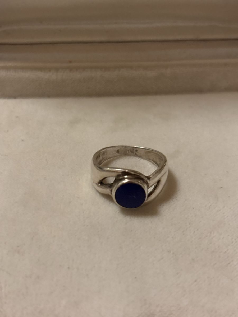 Anelli: 925er Silberring mit blauem Stein, Grösse 54 ein Hingucker! – Nuovo e nell'imballaggio originale da Köniz venduto da Vamp-Wer