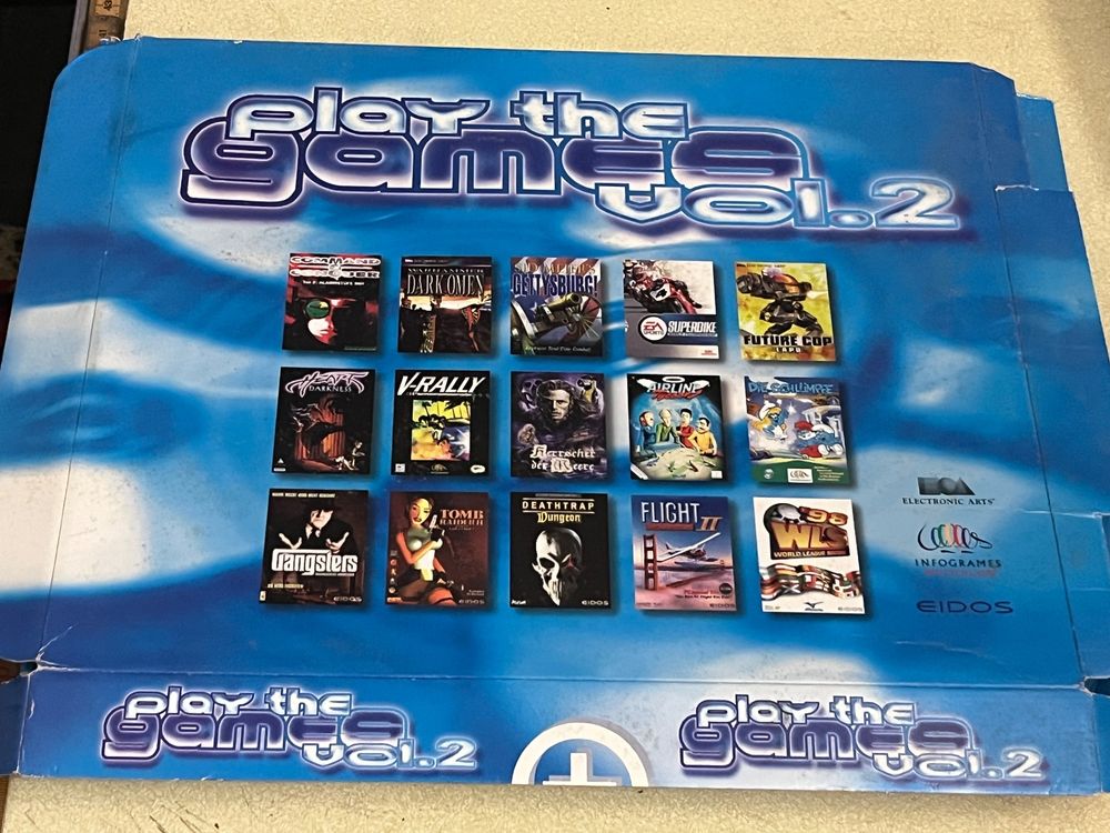 pc games box mit 25 games von 1998, tomb raider 