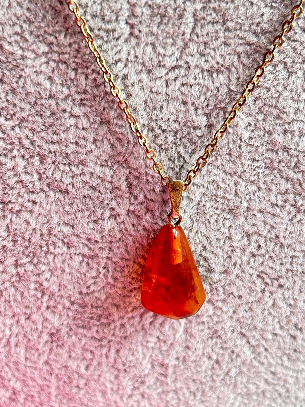 Catenine: Schicke Kette mit Bernstein, Vintage, Cognac Farbe – Usato da Basel venduto da bellespirit 2