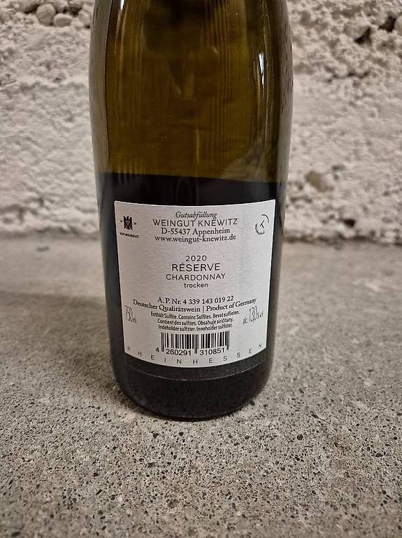Vino: Knewitz Reserve Chardonnay 2020 – Nuovo (secondo la descrizione) da Zürich venduto da kamillo3000 3