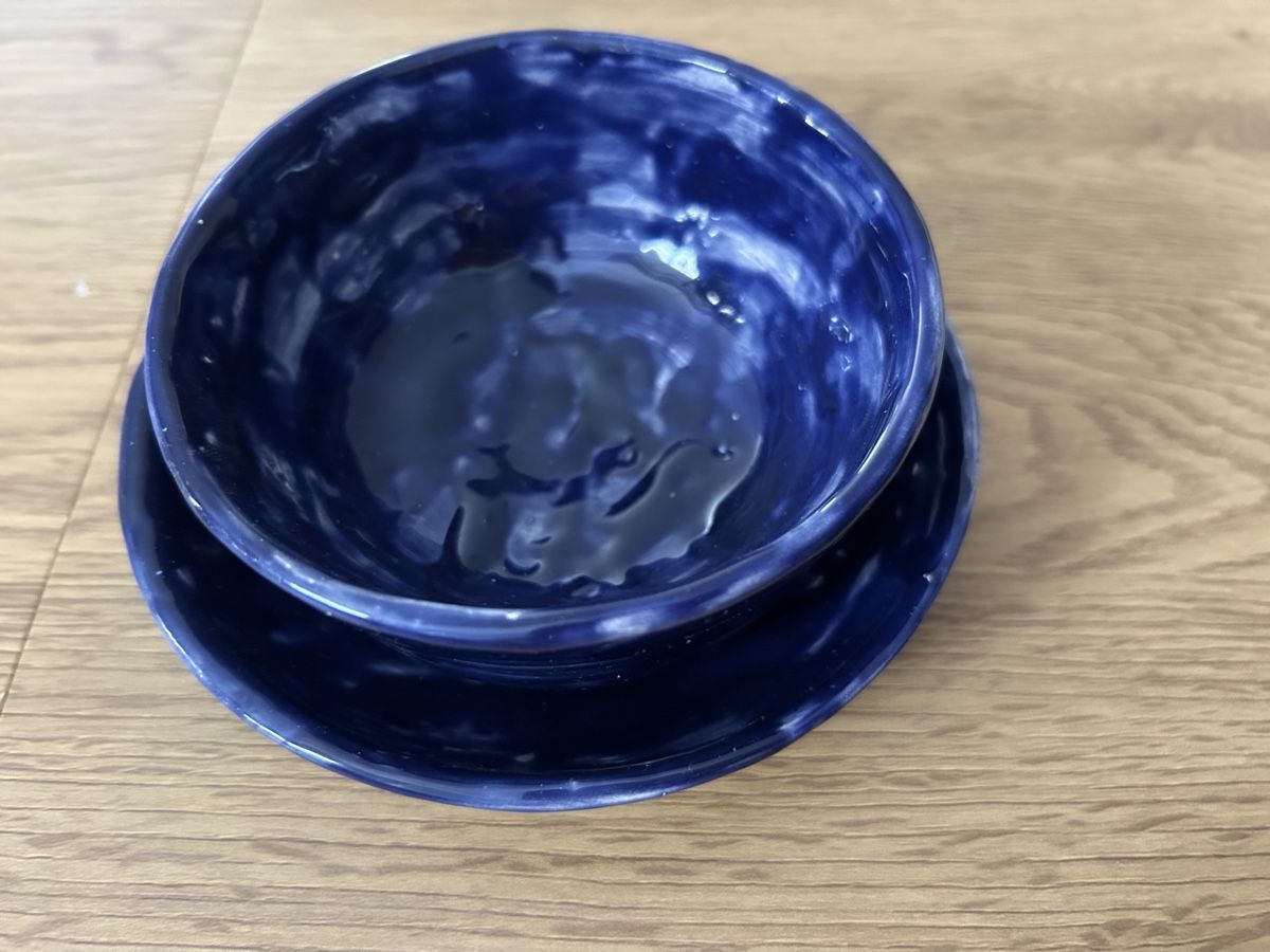 Teller: Unique Indigo Glazed Ceramic small Bowl Set - Modern Desig – Gebraucht aus Genève von Noemie.wrmsi 4