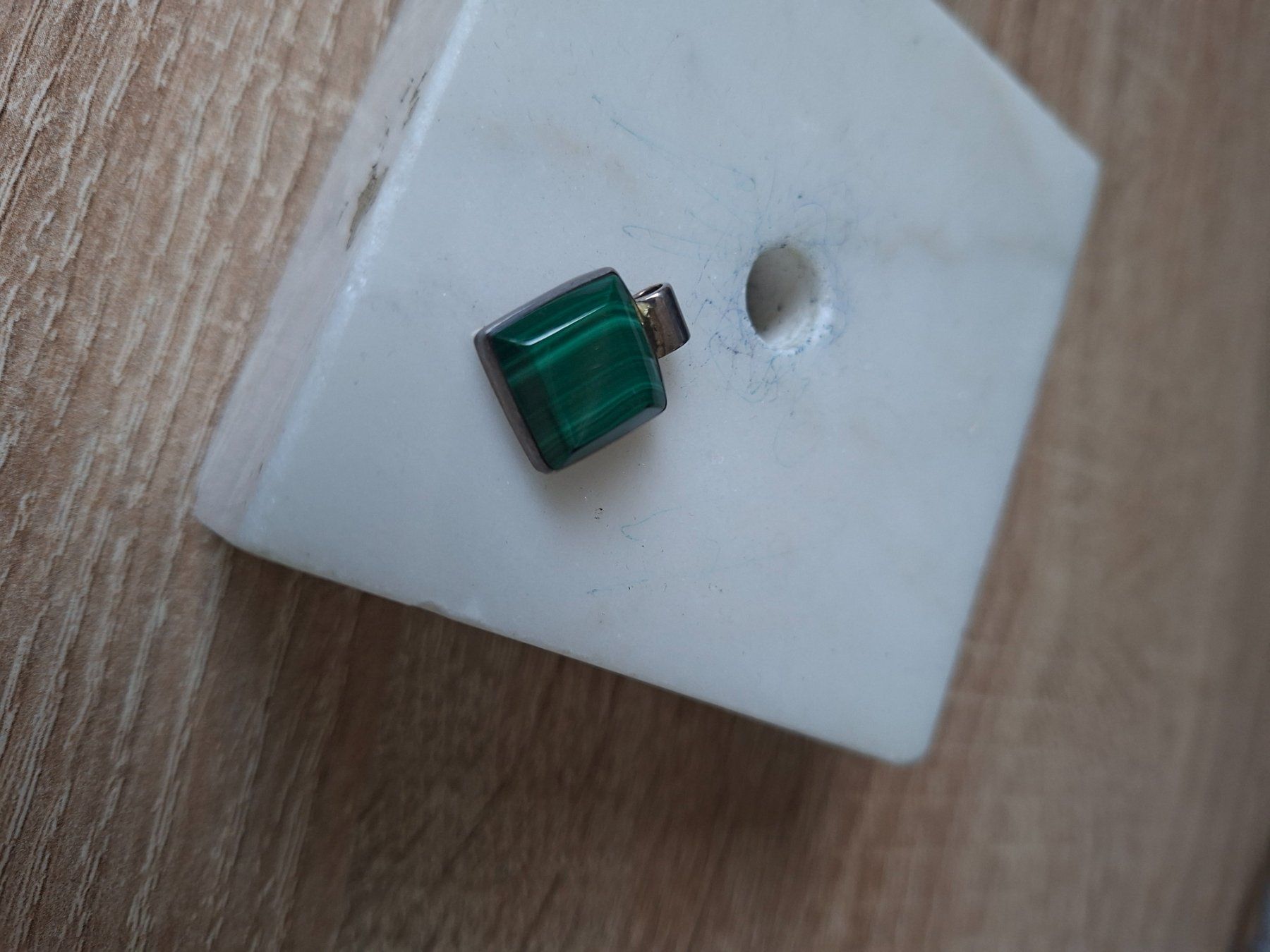 Anhänger: Anhänger Silber 925 mit Malachit quadratisch – Neu (gemäss Beschreibung) aus Ehrendingen von CHMEX 2