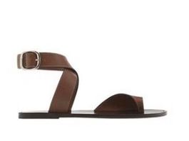 New Massimo Dutti Braune Ledersandalen, Grösse 39
