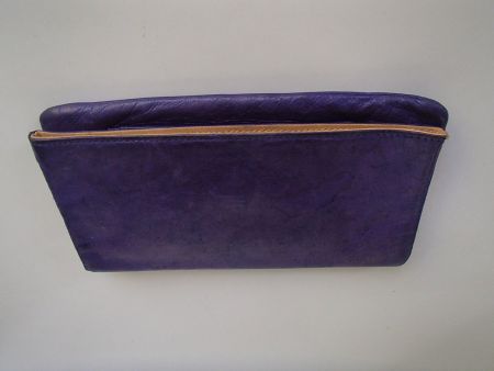 wunderschönes violettes echt Leder Portemonnaie