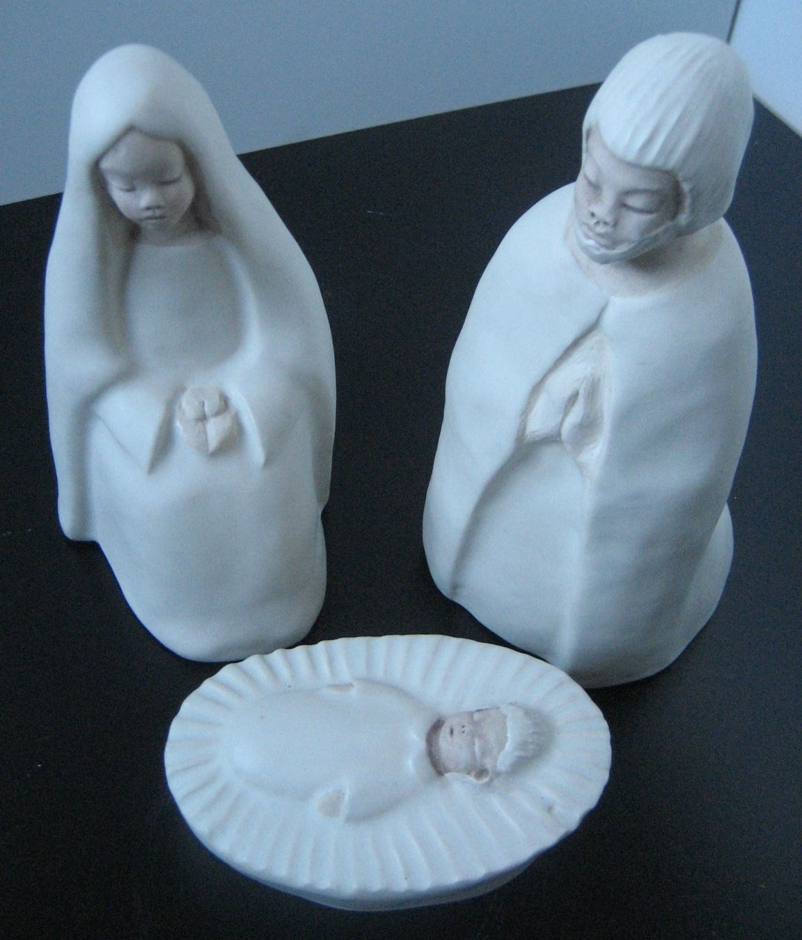 Figuren: Weihnachtskrippe, 3-teilig, Keramik, Handarbeit – Gebraucht aus Hittnau von hjs_yrt7 1