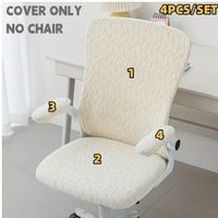 NEUES Set 4 Teile beige Bürostuhl Überzüge - 225499