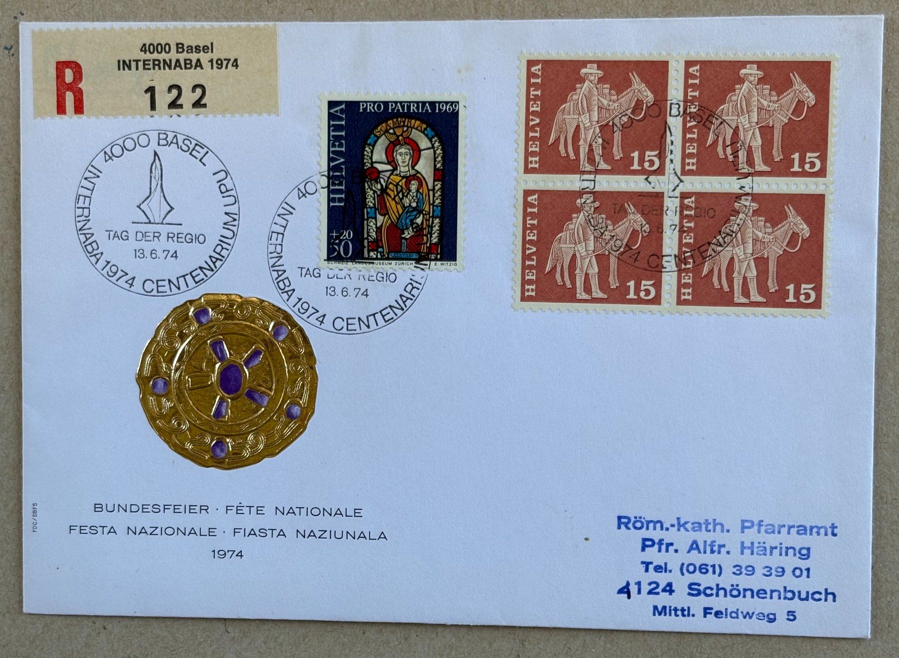 Tutti i francobolli: INTERNABA BASEL 1974 – Usato da Ostermundigen venduto da crazy-horse-1840