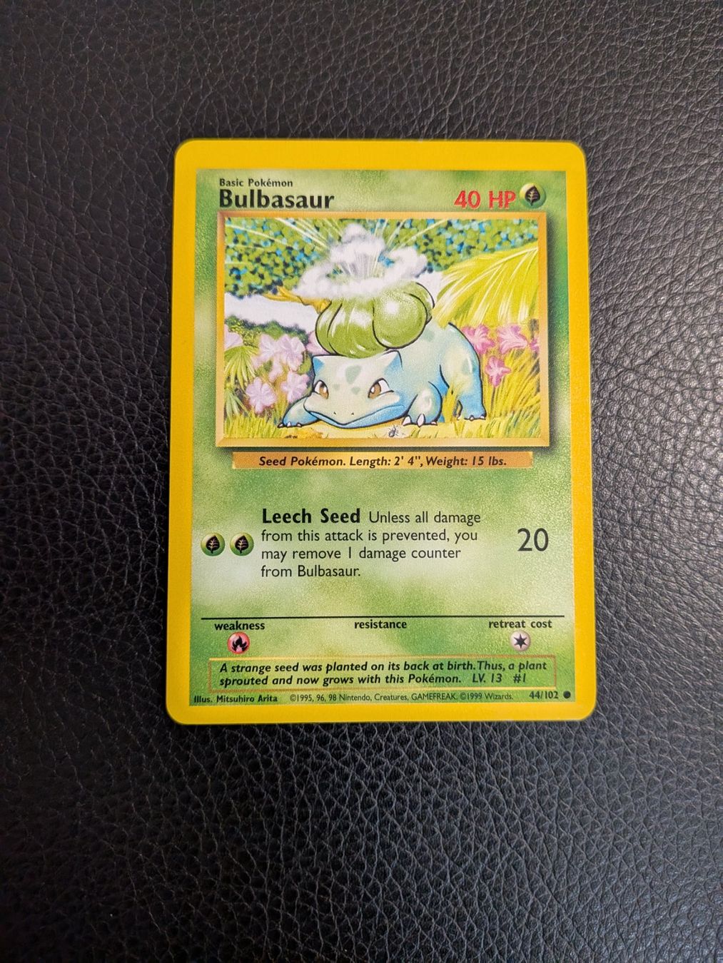 Pokémon Sammelbilder & Trading cards: Base Set Bulbasaur 44/102 Ab 1 – Gebraucht aus Paradiso von Pkmn10