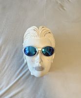 Sonnenbrille silber blau