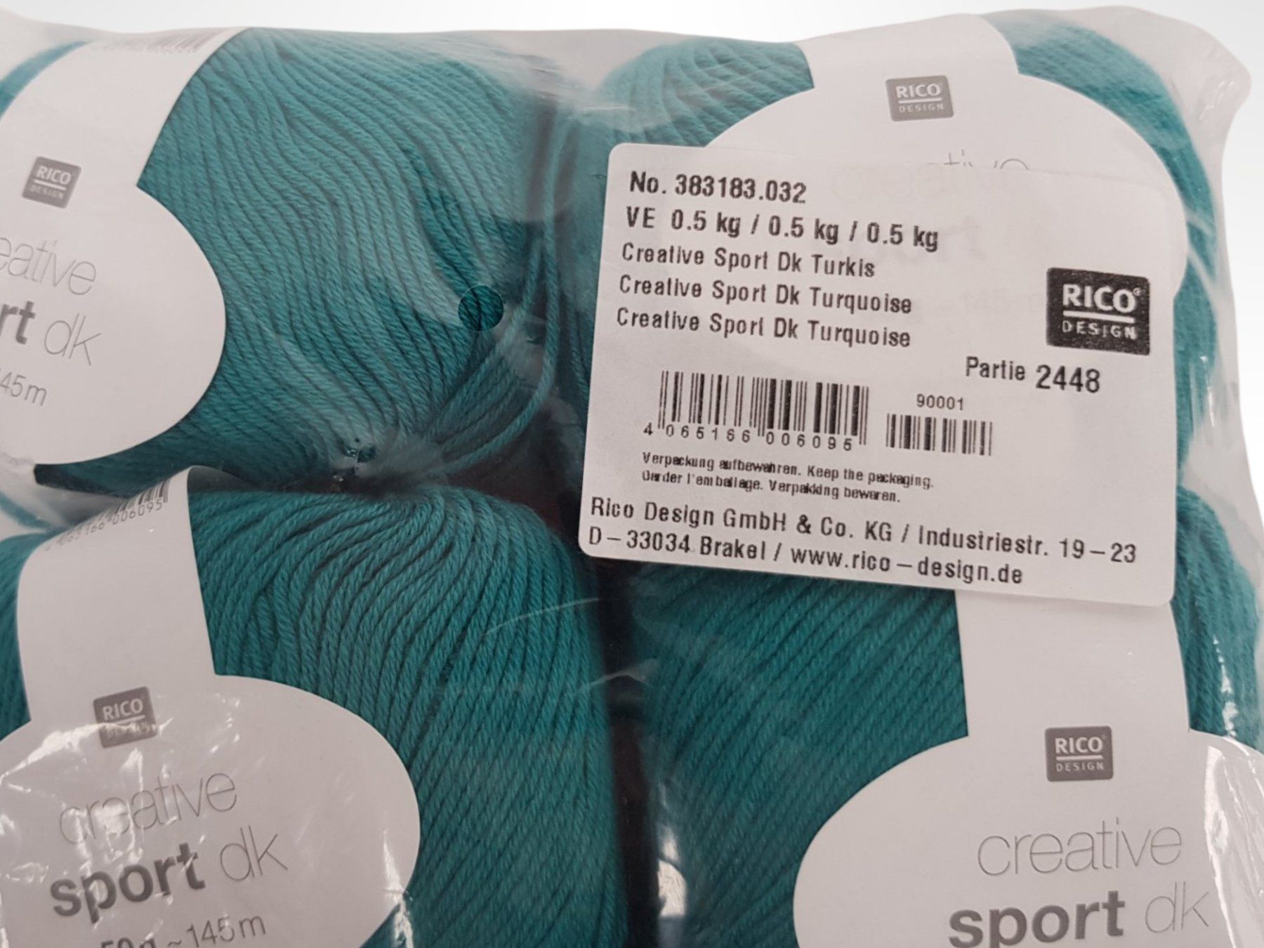 Lana: RICO DESIGN Creative Sport Wolle Türkis 10 Stk. – Nuovo (secondo la descrizione) da Suhr venduto da Restwert_Suhr 4