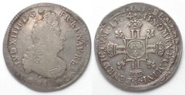 LOUIS XIV 1/2 Écu aux 8L 2e type 1704 & Aix 3e réformation