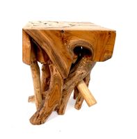Treibholz Hocker 45 x 34 x 34 cm Beistelltisch Wurzelholz