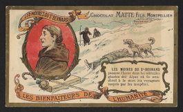 Chromo Chocolat MATTE Fils: Les moines du St Bernard (1920s)