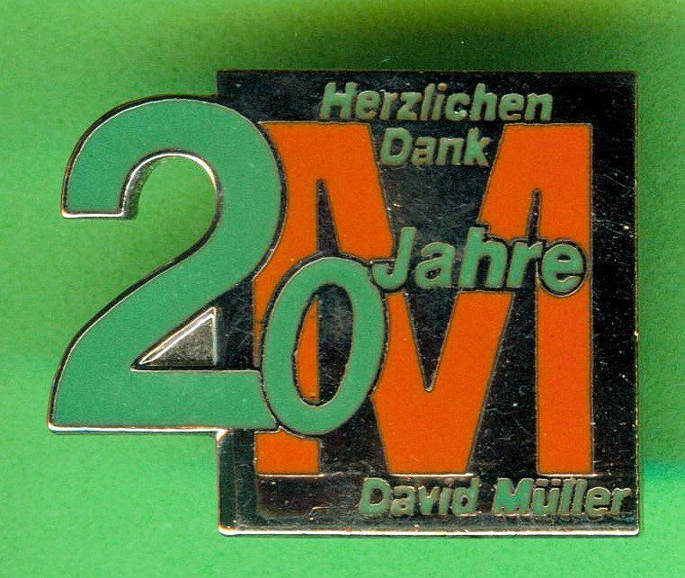 Placchette & Badge: MIGROS  David Müller  20 Jahre – Usato da Winterthur venduto da Sammleroase