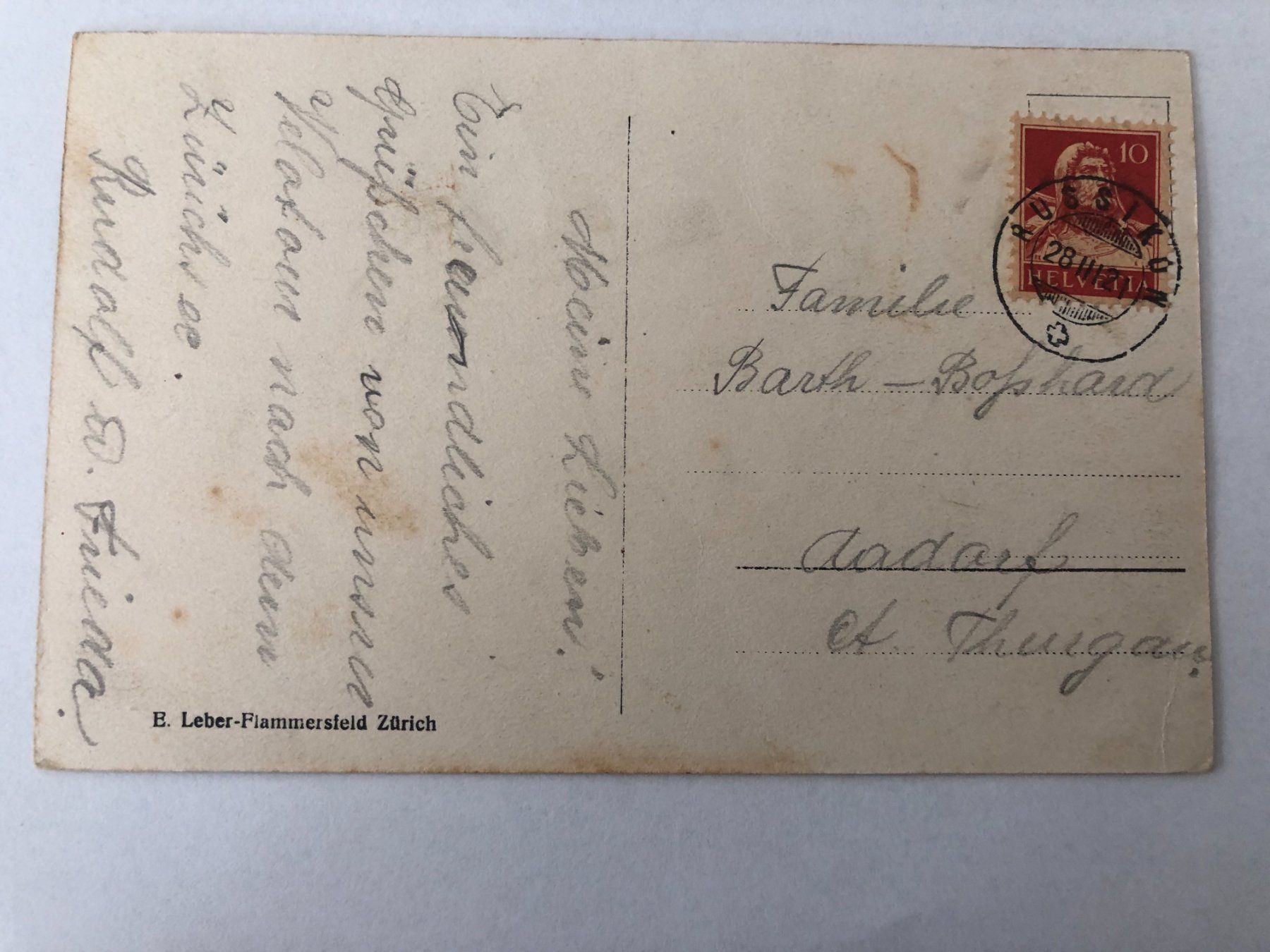 Cartoline postali: Gruss aus Russikon  1921 – Usato da Pfäffikon ZH venduto da Waltoversand 1