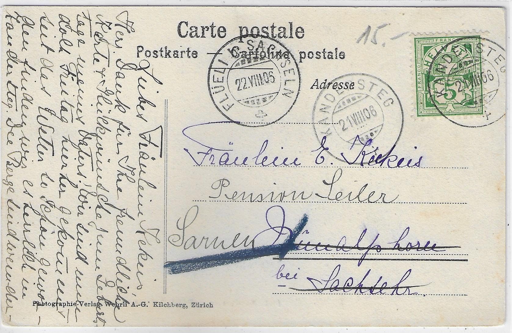 Ansichtskarten: Kandersteg - Hotel Victoria – Gebraucht aus Ettingen von Kartenplanet 1