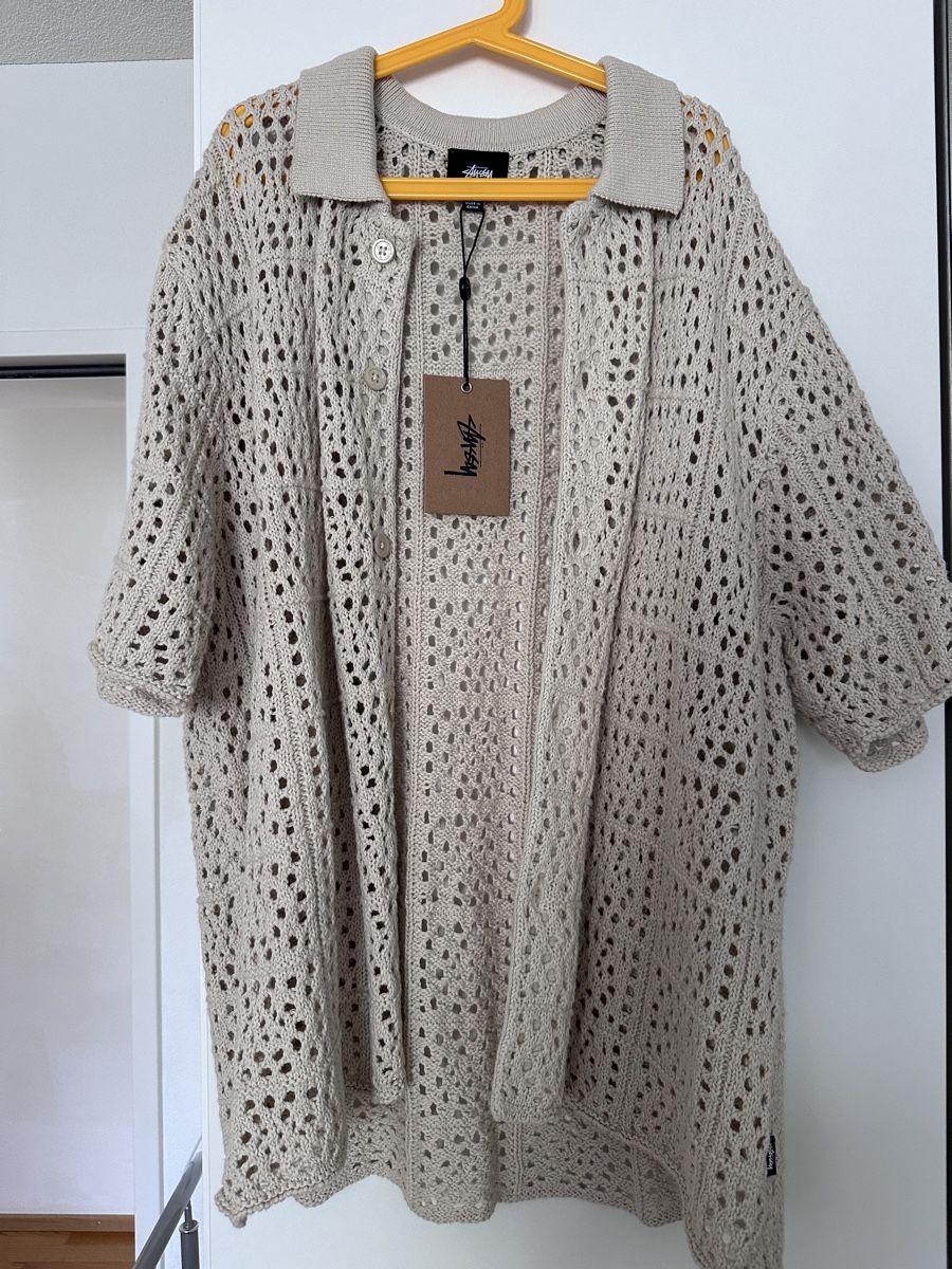 Stüssy T-Shirts: Stüssy Crochet Shirt / Strick Shirt / Bowling Hemd – Neu und originalverpackt aus Kaltbrunn von LuxShop