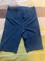 Sport Shorts Blau / dunkelgrün mit Tasche, Gr. XS/S