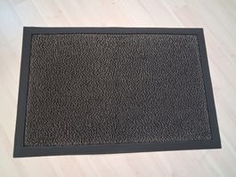 FUSSMATTE GRAU SCHWARZ GEMUSTERT