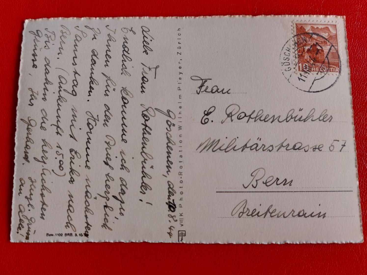 Cartoline postali: Göschenen u. Dammagletscher 1944 – Usato da St-Légier-Chiésaz venduto da Theo006 1