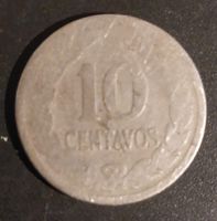 El Salvador 10 Centavos 1921 antik - 105 Jahre alt!