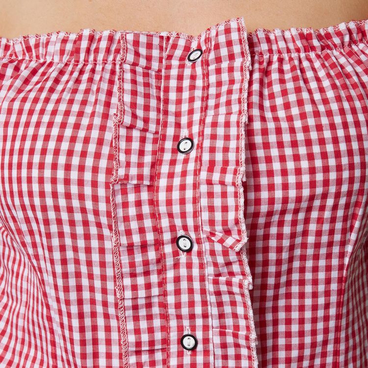 Costumi: Trachtenbluse Damen rot weiß Größe S – Nuovo (secondo la descrizione) da Murten venduto da Roland.Kemmer.AG 2