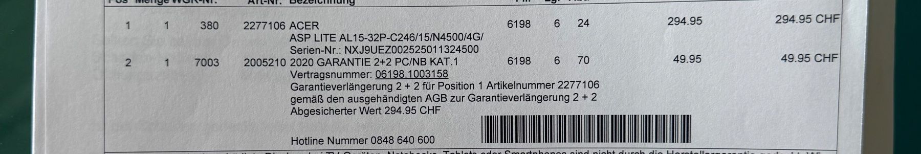 Acer Notebook: ACER Aspire Lite 15 AL15-32P-C246, Notebook – Nuovo (secondo la descrizione) da Benzenschwil venduto da Kuro24 3