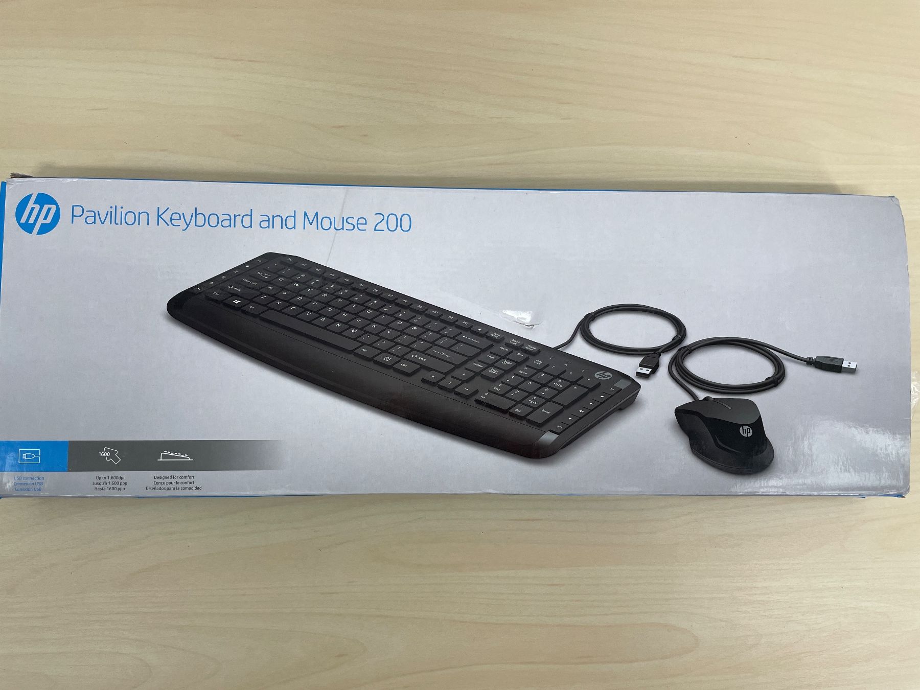 Pack Clavier Souris USB HP 320MK – Neuf, Disposition QWERTY, Filaire
