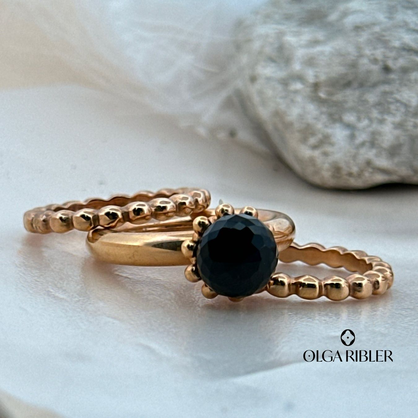 Olga Ribler Ringe: Edelstahl  Ring Set mit Onyx Grösse 56 – Neu (gemäss Beschreibung) aus Luzern von byolgaribleroutlet 3