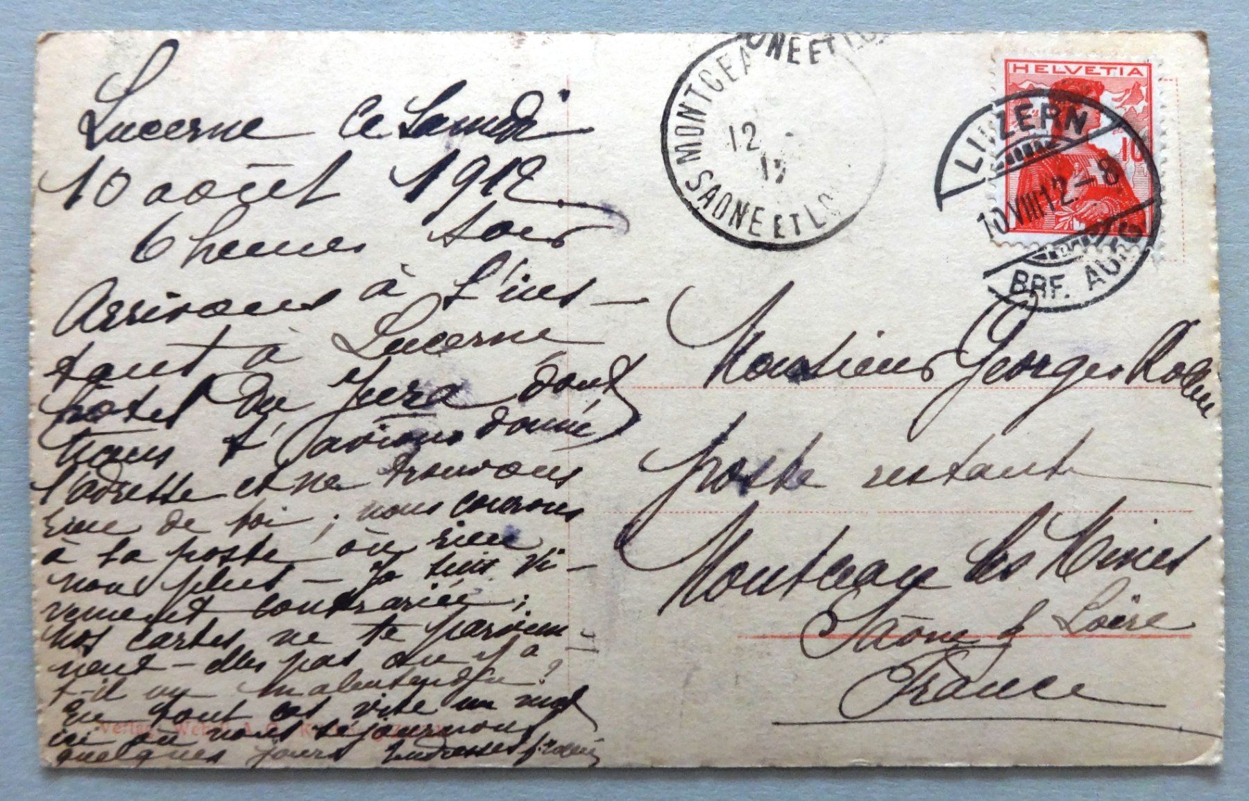 Cartoline postali: Axenstrasse mit Bristenstock – Usato da Fétigny venduto da Billy2miny 1