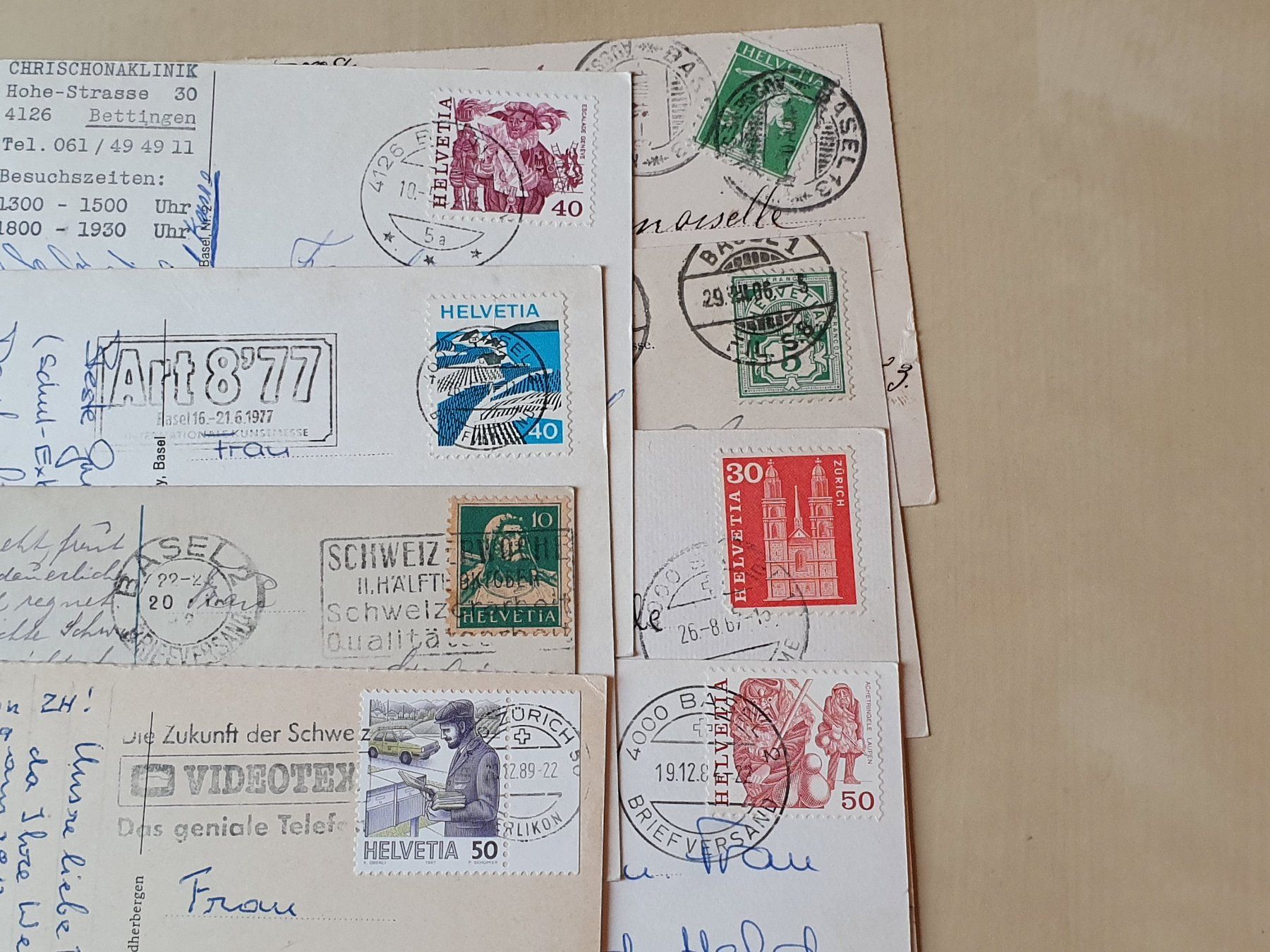Ansichtskarten: 13 x Karten Basel ab 1906 – Gebraucht aus Stansstad von collectorsshop 8