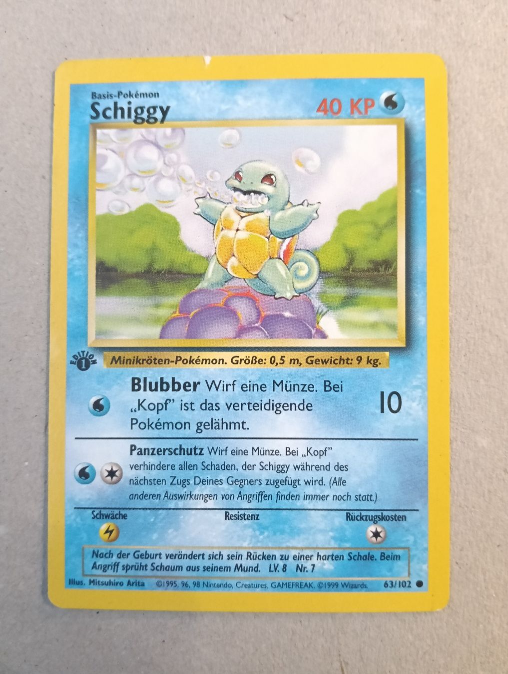 Pokémon Carte collezionabili: Pokémon Base Set, 1 Edition Schiggy – Usato da LEUZIGEN venduto da mic_sdh5