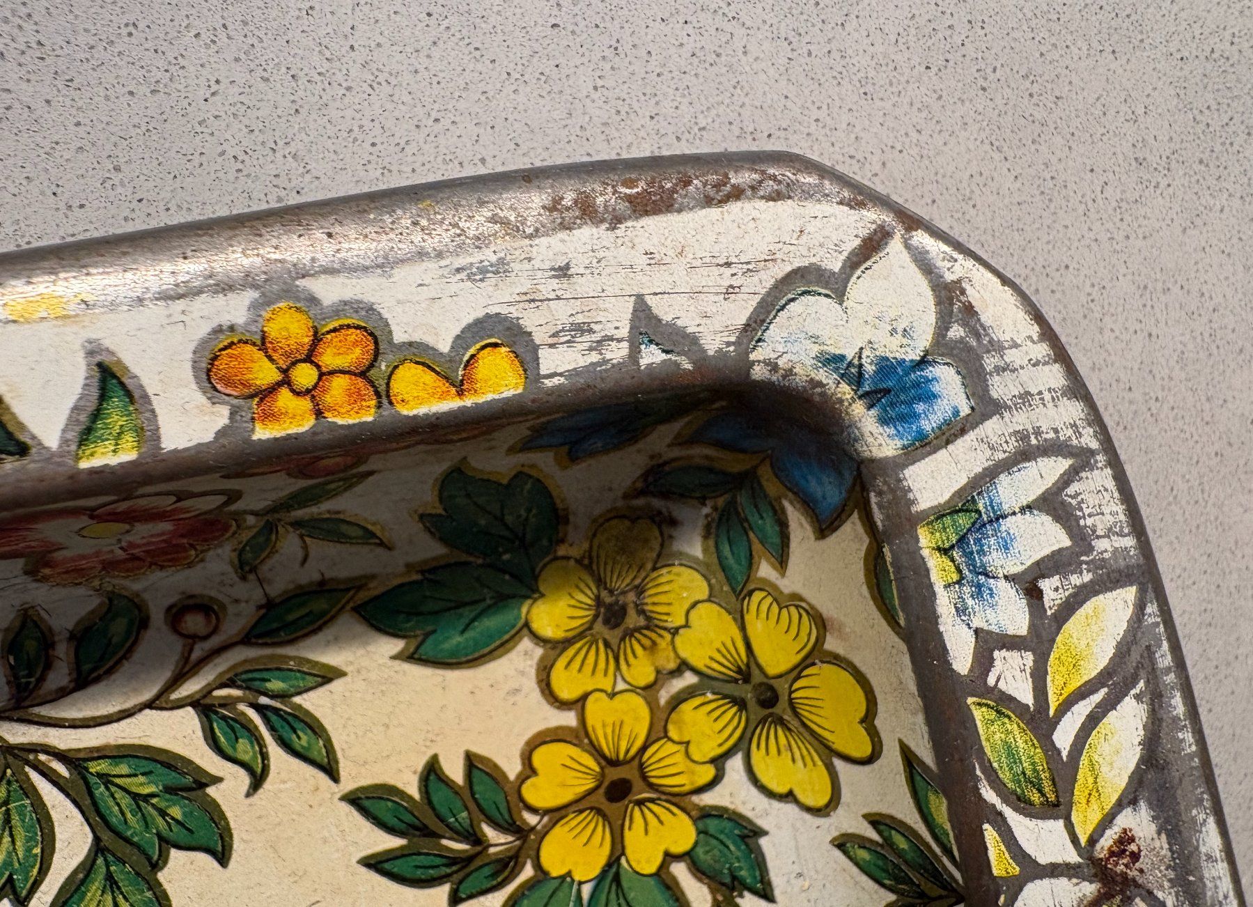 Servierplatten: Vintage Daher Serviertablet mit Blumenmuster, England – Gebraucht aus Regensdorf von Nessi1974 4