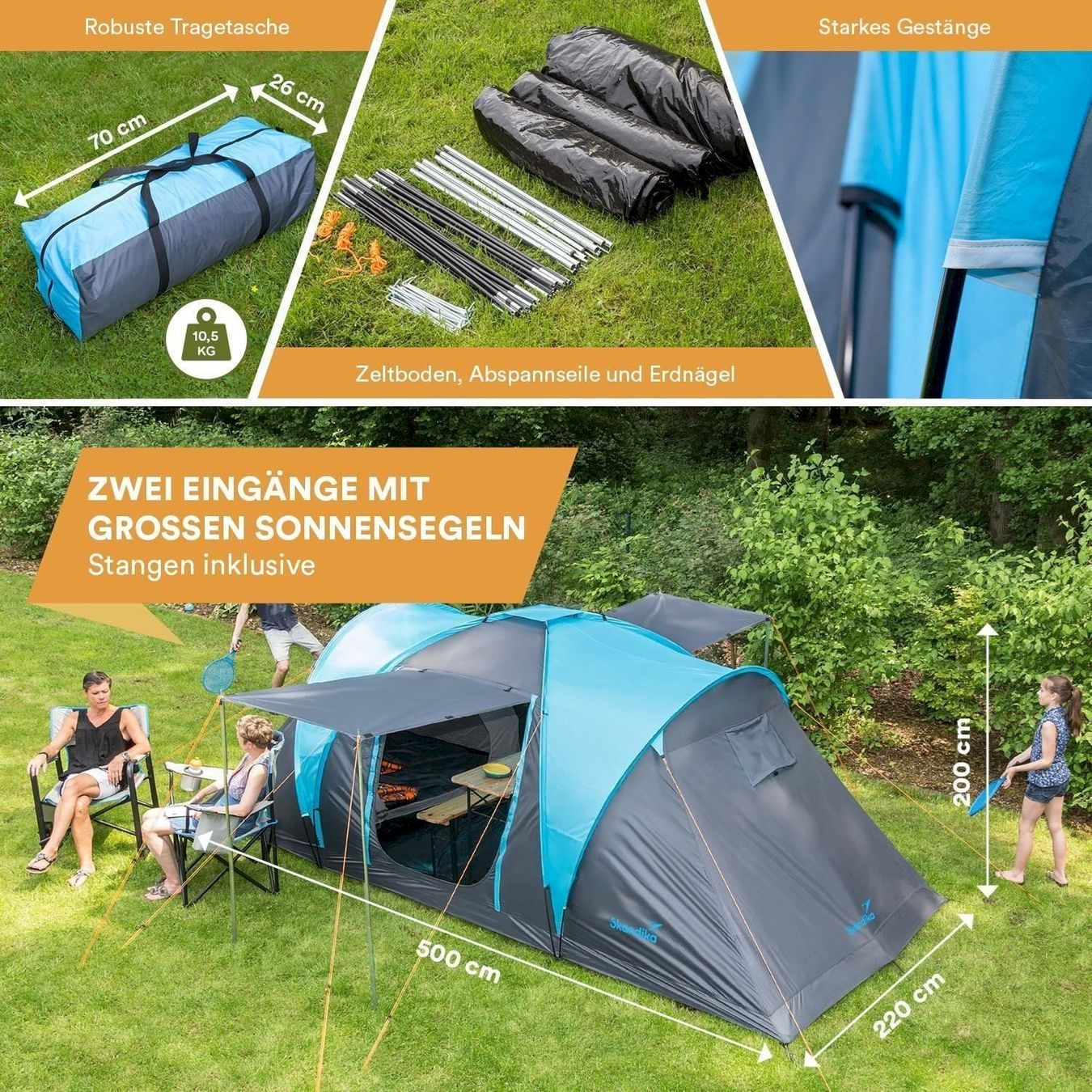 Tende : SKANDIKA Hammerfest 4 Sleeper Protect – Nuovo e nell'imballaggio originale da Bottighofen venduto da zaap 2