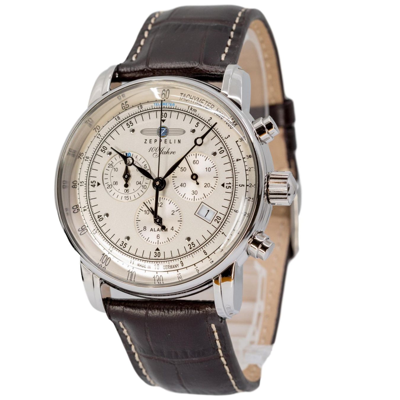 Zeppelin Orologi: Zeppelin Men's 76801 100 Years Zeppelin Quartz Chronograph – Nuovo e nell'imballaggio originale da Schindellegi venduto da harveystore