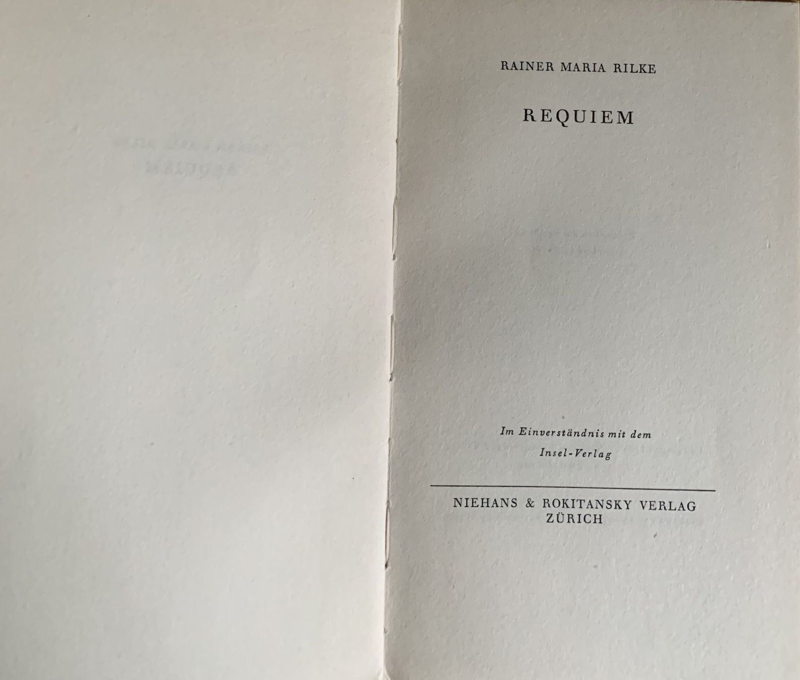 Libri: Rainer Maria Rilke - REQUIEM – Usato da Birsfelden venduto da Emporio82 1