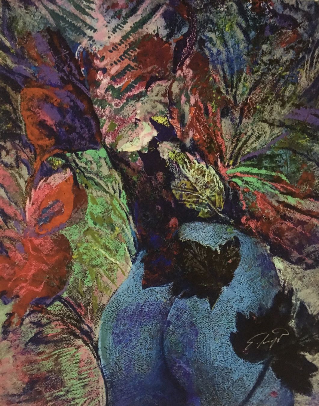 Grafiken & Lithographien: Ernst Fuchs       "Le Poppo en Vase"   GICLEE – Gebraucht aus Nennigkofen von Sommersonnen
