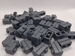 Lego 50 Stk. Profile Brick 1x2 dark bluish gray (new)