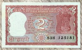 2 Rupees Indien 1970!!! UNC!!!