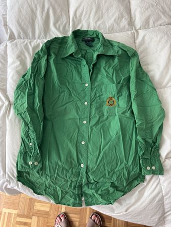 Chemise verte Lauren Ralph Lauren T.4 en coton pour l'été