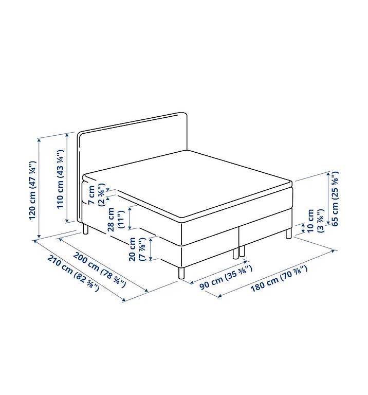 Letti: IKEA Boxspringbett DUVNIK – Usato da Gossau SG venduto da marijahle 2