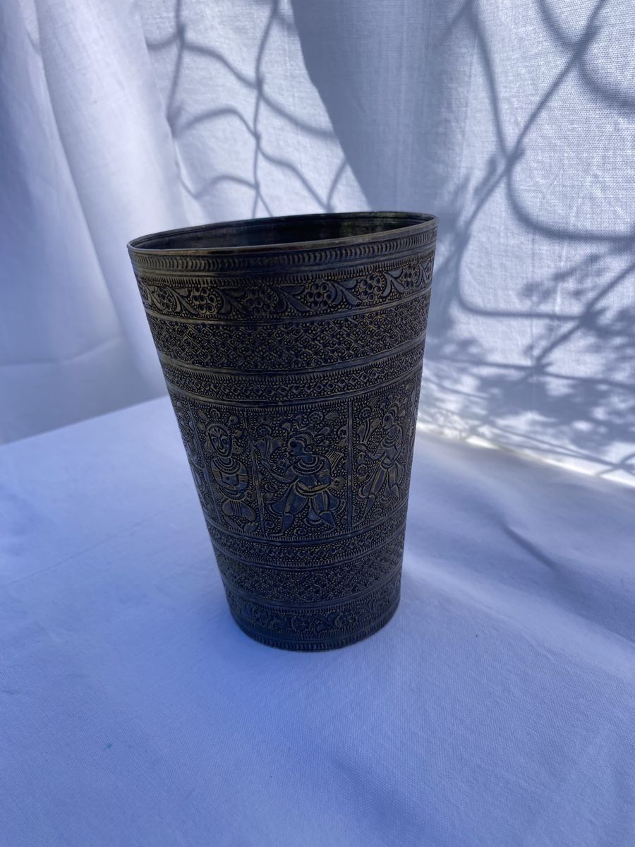 Tassen: Indischer Lassi-Becher, Messing – Gebraucht aus Glattbrugg von Pischte.Brockenhaus 3
