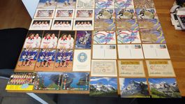 41 Postkarten mit ET Stempel und ohne Stempel