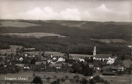 Leuggern AG Ortsansicht Kirche Nr.6589 , ca.1950