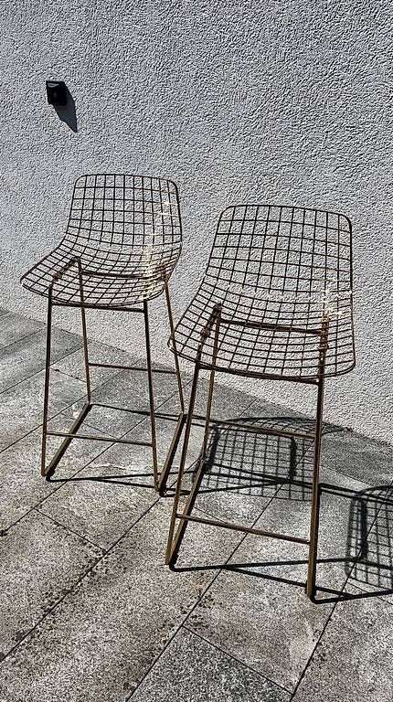 Sgabelli: 2 Barhocker in goldener Farbe, Sitzhöhe 65cm – Usato da Emmenbrücke venduto da Giampy_11