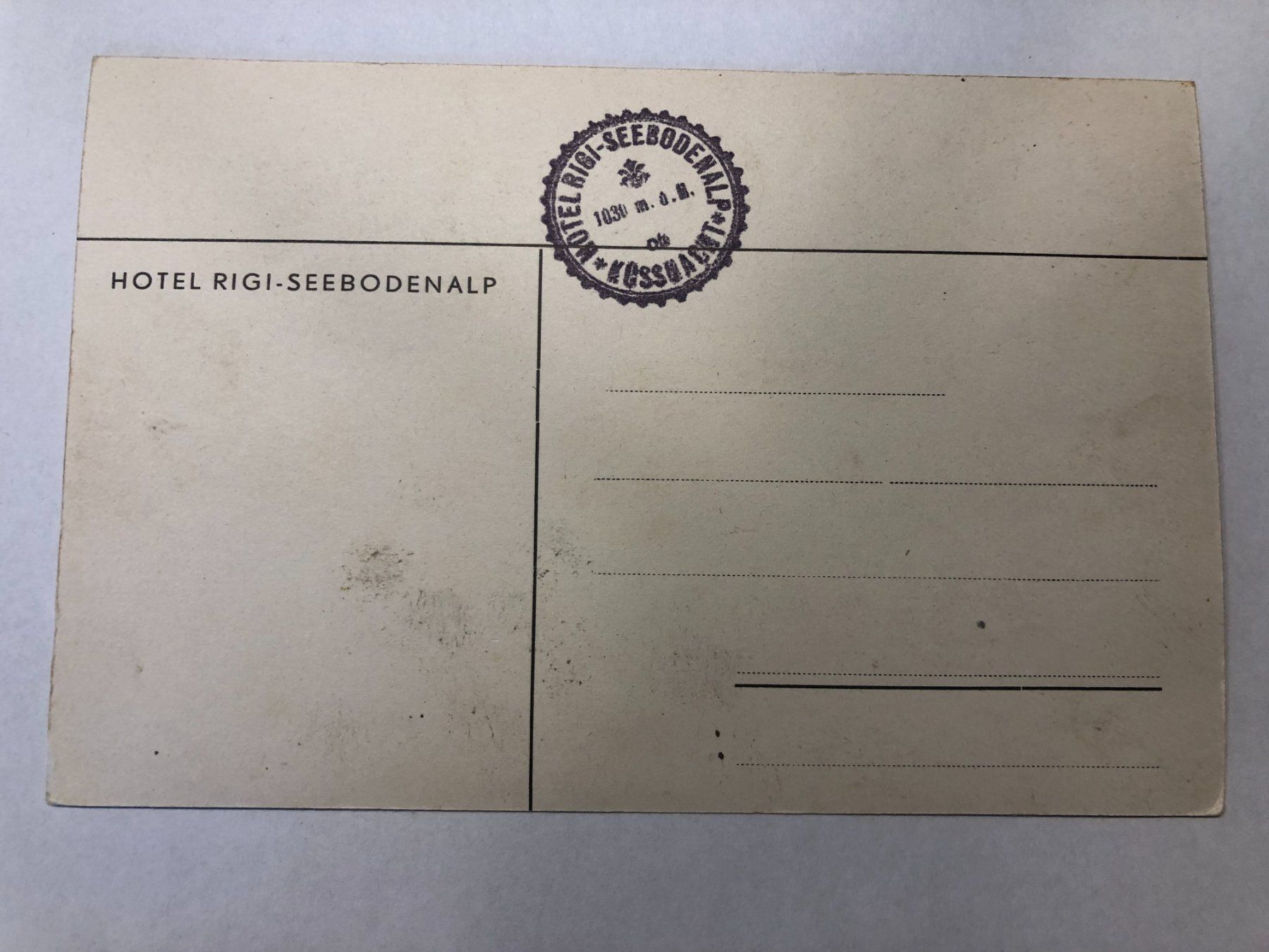 Ansichtskarten: Hotel Rigi-Seebodenalp Pension – Gebraucht aus Pfäffikon ZH von Waltoversand 1