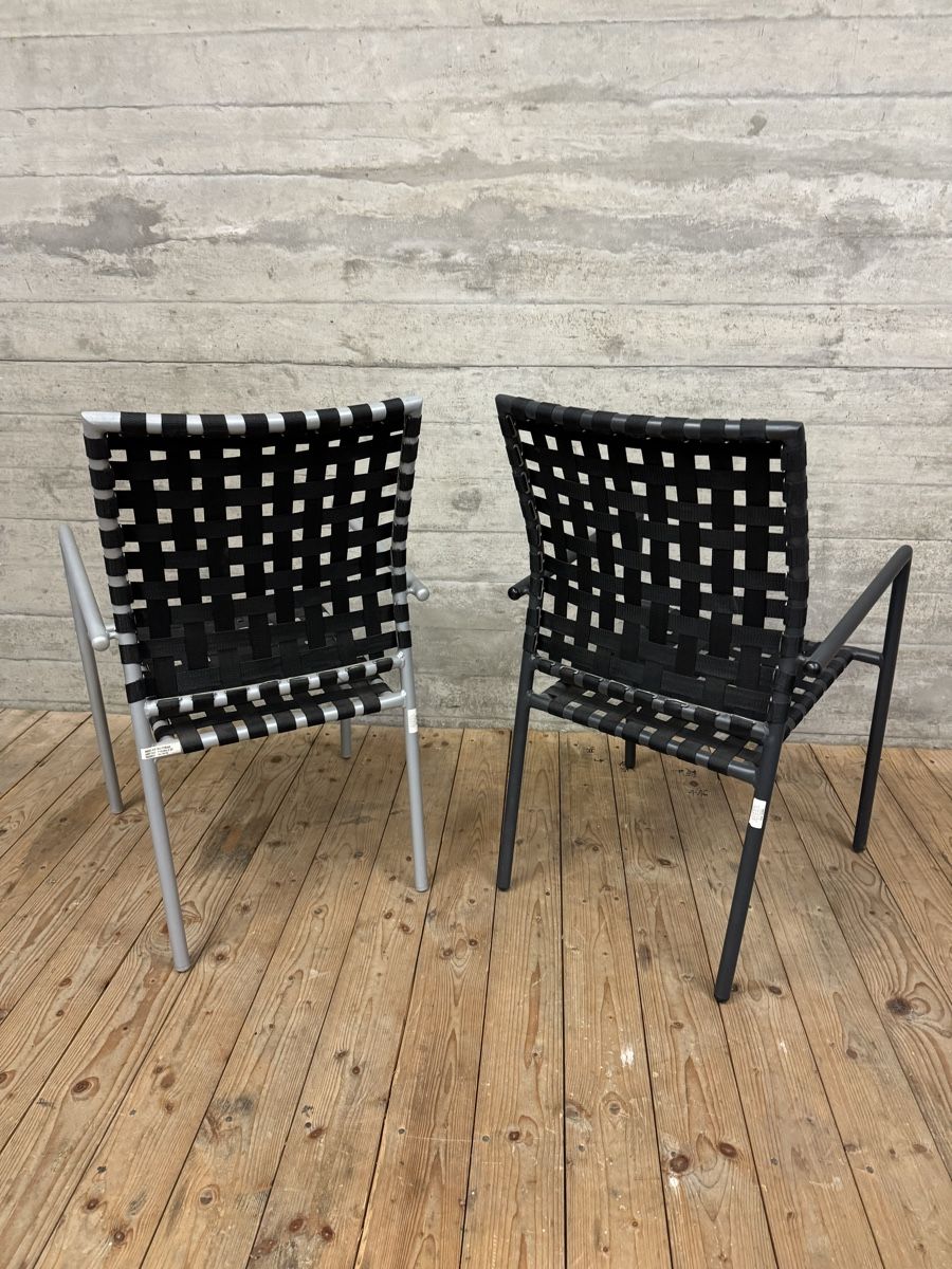 Sedie: 2 Design Gartenstühle schwarz/silber – Usato da Münchenstein venduto da Eclipse6 2