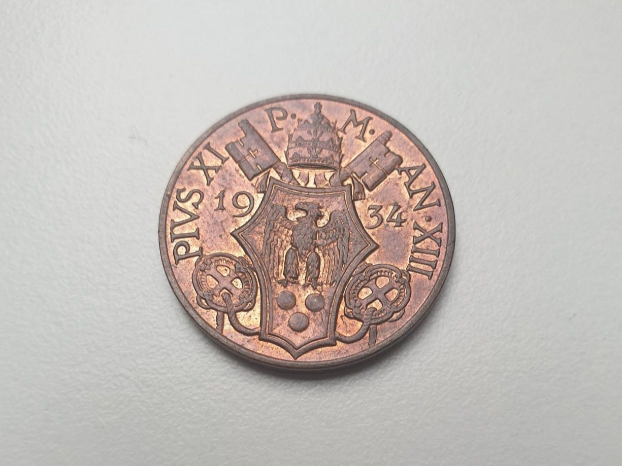Toutes les monnaies: 🇻🇦  Vatican 10 centesimi 1934 XF - Luster – D'occasion à Chavannes-Renens par silverismoney
