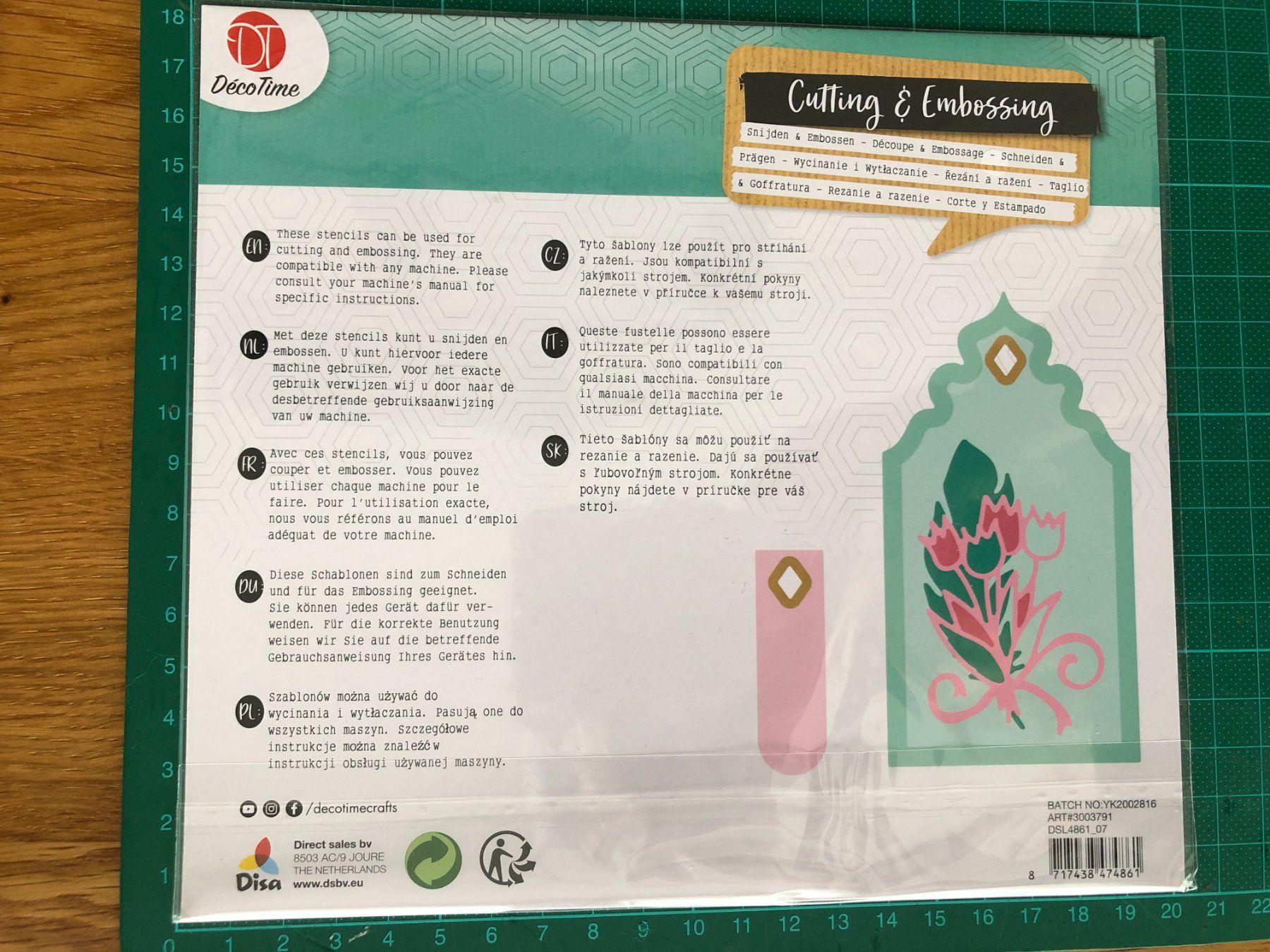 Sciablone: Set Tulpen-Rahmen- Vorlage, Stanzschablonen, Schablone – Nuovo e nell'imballaggio originale da Fischbach-Göslikon venduto da 78anna 1